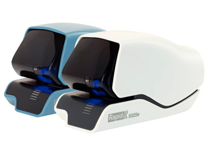 GRAPADORA RAPID ELECTRICA 5025E CAPACIDAD 25 HOJAS COLOR BLANCO USA GRAPAS 5025E