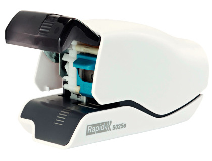GRAPADORA RAPID ELECTRICA 5025E CAPACIDAD 25 HOJAS COLOR BLANCO USA GRAPAS 5025E