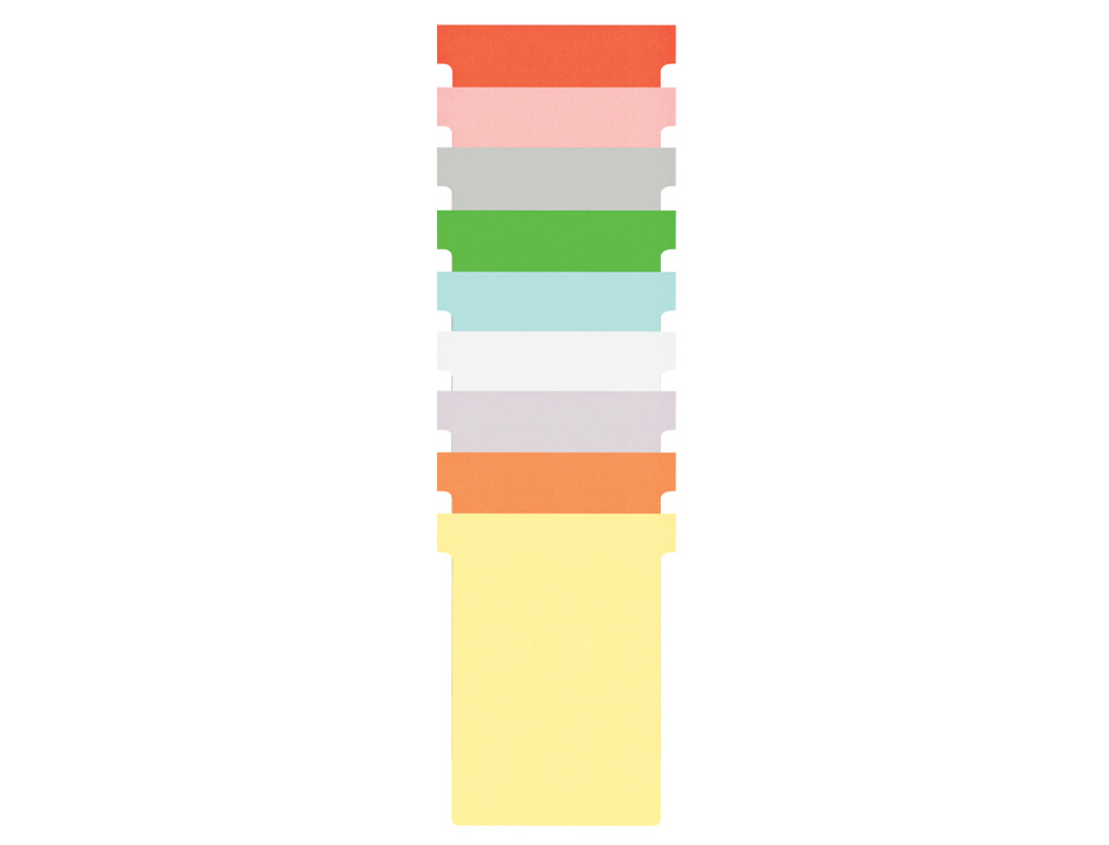 FICHA T PARA PLANNINGS NOBO INDICE 3 CARTULINA 170 GR COLOR NARANJA PACK DE 100 UNIDADES