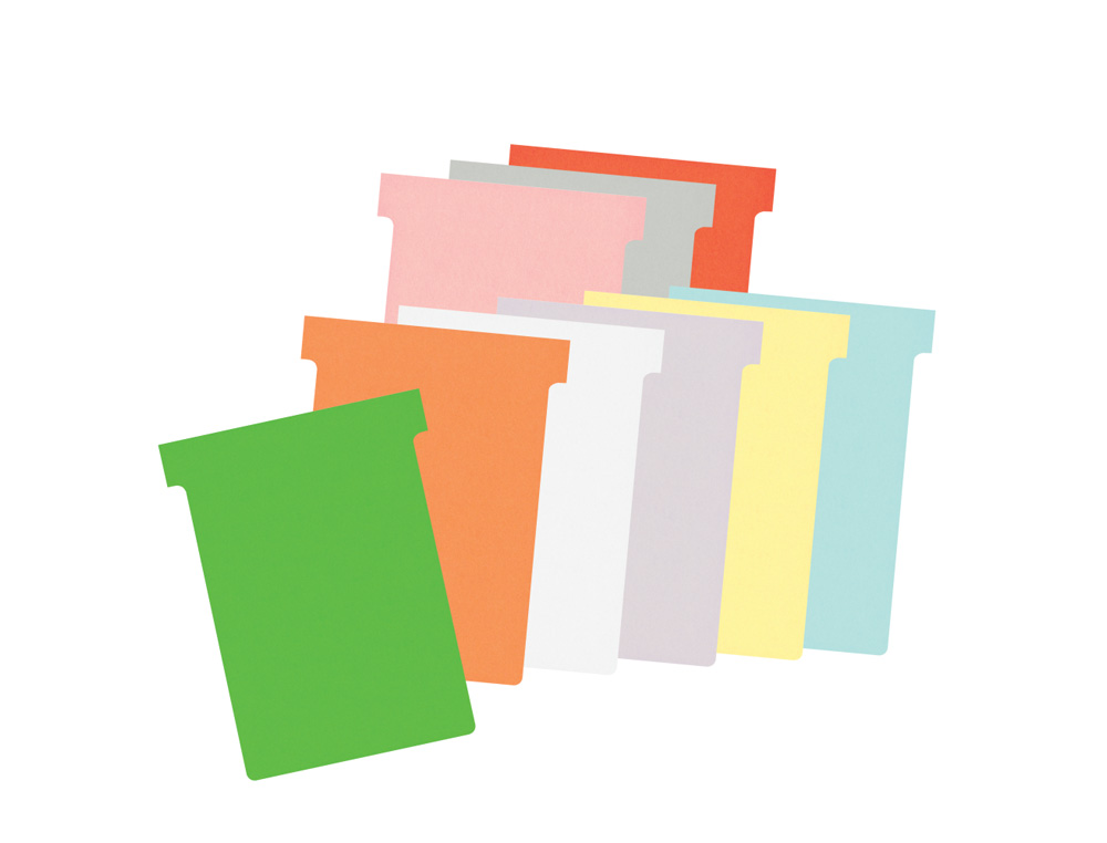 FICHA T PARA PLANNINGS NOBO INDICE 3 CARTULINA 170 GR COLOR NARANJA PACK DE 100 UNIDADES