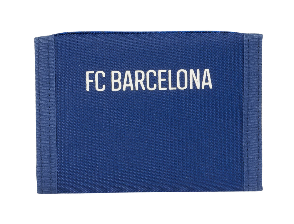BILLETERA SAFTA F.C. BARCELONA NAVY BLUE 95X125X10 MM