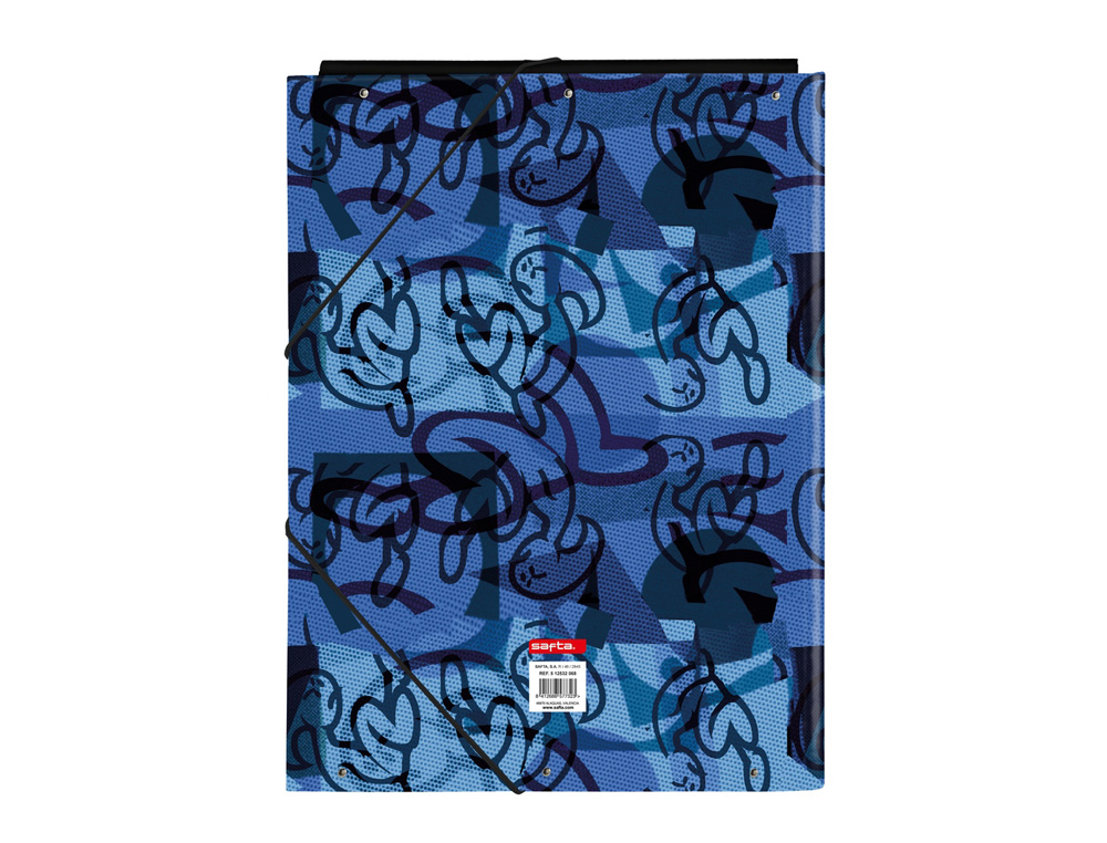 CARPETA CARTON FOLIO GOMAS SOLAPAS SAFTA EL NIÑO ROLLER