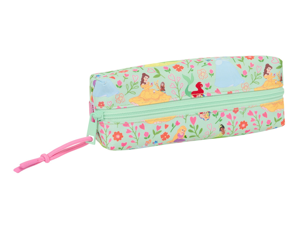 BOLSO ESCOLAR PORTATODO SAFTA RECTANGULAR CON GOMA ELASTICA 22CM PRINCESAS DISNEY BLOOM 40X220X70 MM