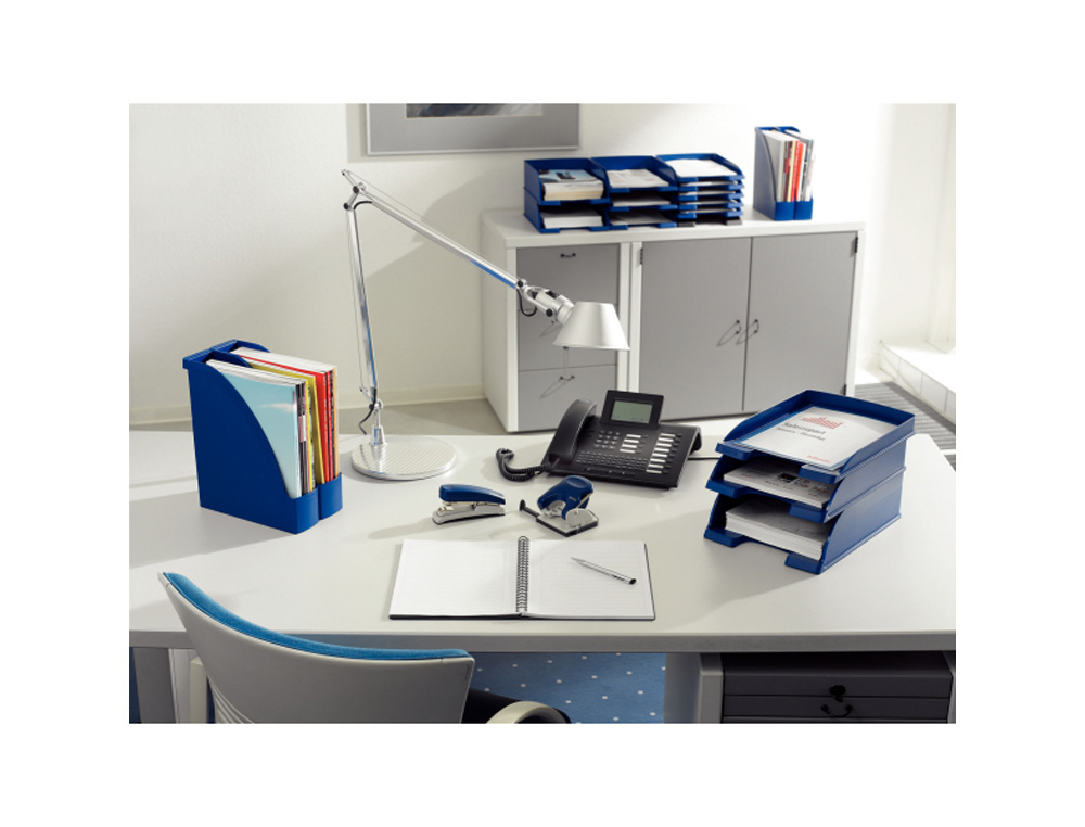 BANDEJA SOBREMESA LEITZ PLUS JUMBO GRAN CAPACIDAD COLOR GRIS 255X103X357 MM