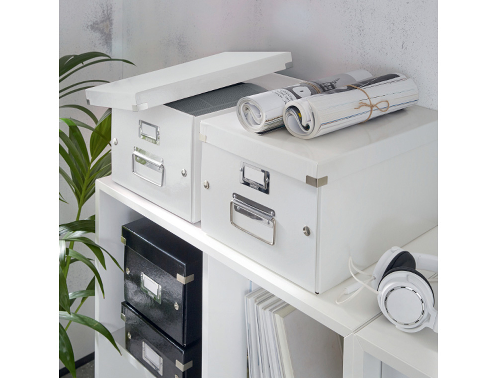 CAJA DE ALMACENAMIENTO LEITZ CLICK&STORE DVD BOX COLOR BLANCO 206X147X352 MM