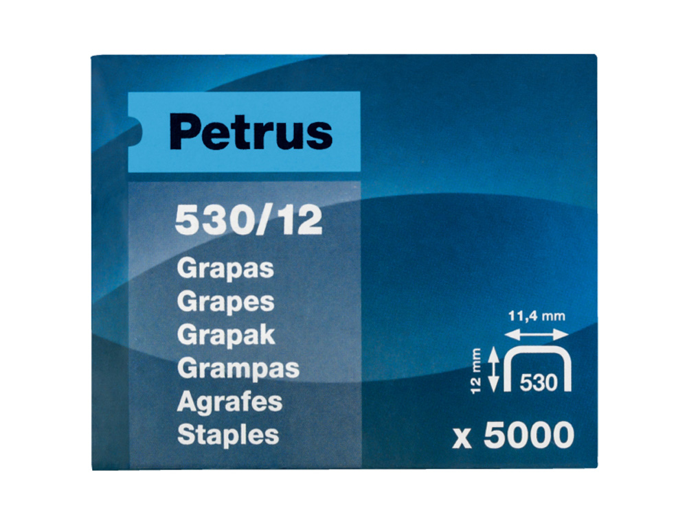 GRAPAS PETRUS N 530/12 CAJA DE 5000 UNIDADES
