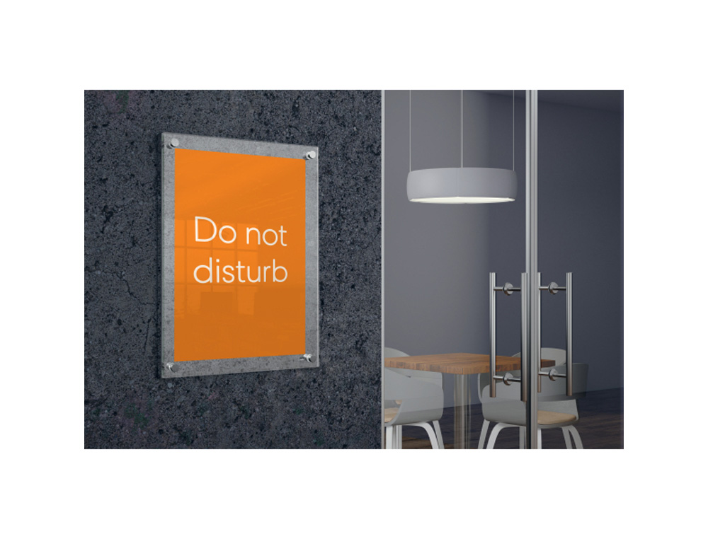 PORTA POSTER NOBO ACRILICO TRANSPARENTE MURAL DIN A4 261X24X346 MM