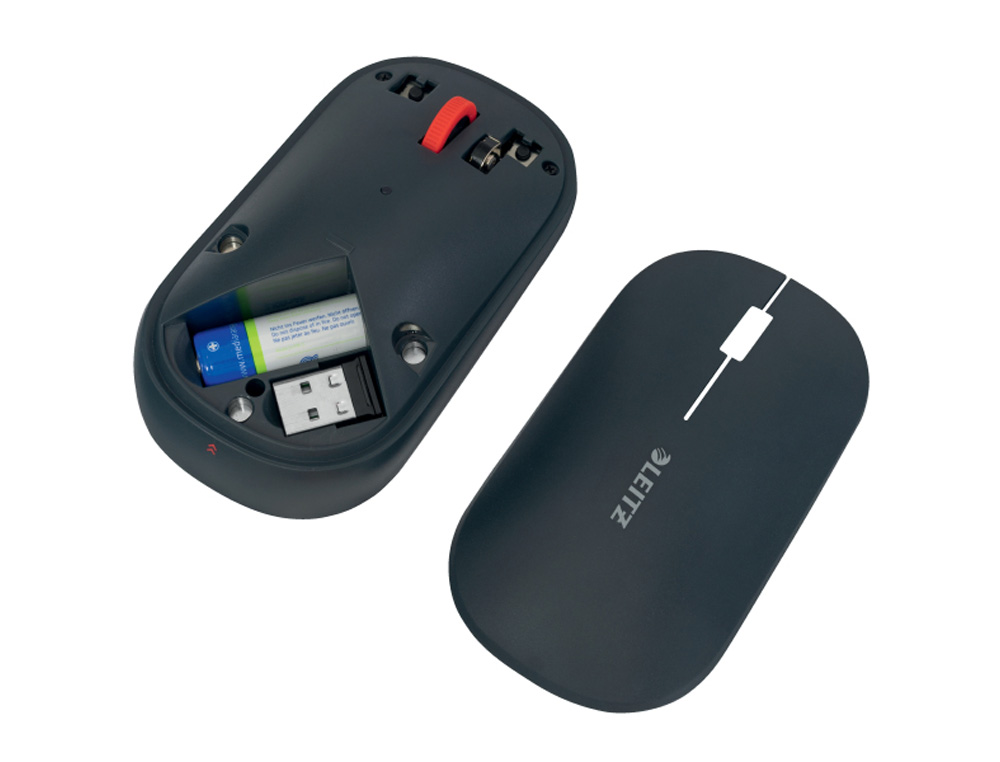 RATON LEITZ COSY INALAMBRICO DUAL 4000 DPI USB-A NANO 2,4 GHZ COLOR GRIS