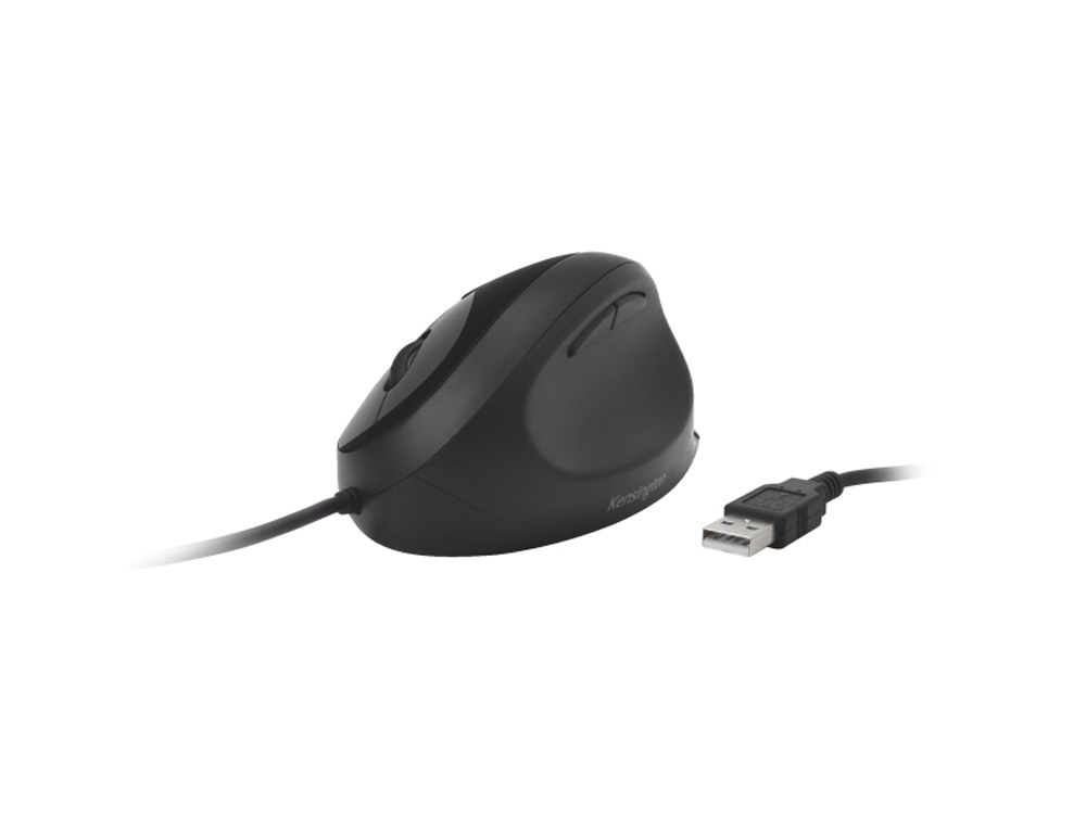 RATON KENSINGTON OPTICO PRO FIT ERGO 5 BOTONES 3200 DPI CON CABLE COLOR NEGRO