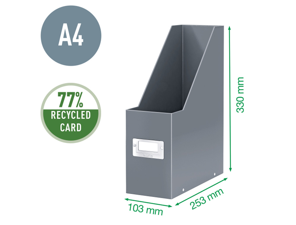 REVISTERO LEITZ CLICK & STORE CARTON FORRADO COLOR AMARILLO 103X170X235 MM