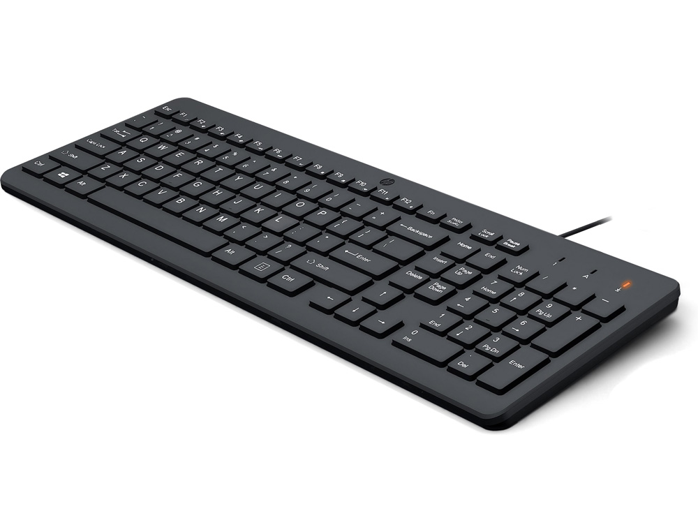 TECLADO HP 150 WIRED CON CABLE COLOR NEGRO