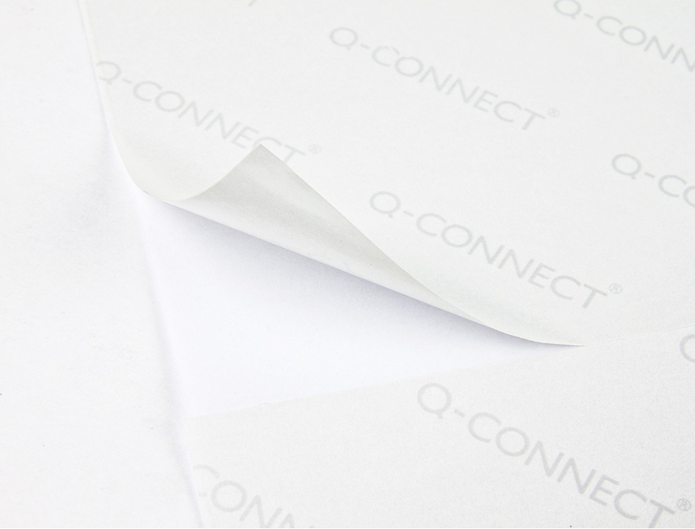 ETIQUETA ADHESIVA Q-CONNECT KF10657 TAMAO 105X48 MM FOTOCOPIADORA LASER INK-JET CAJA CON 100 HOJAS DIN A4