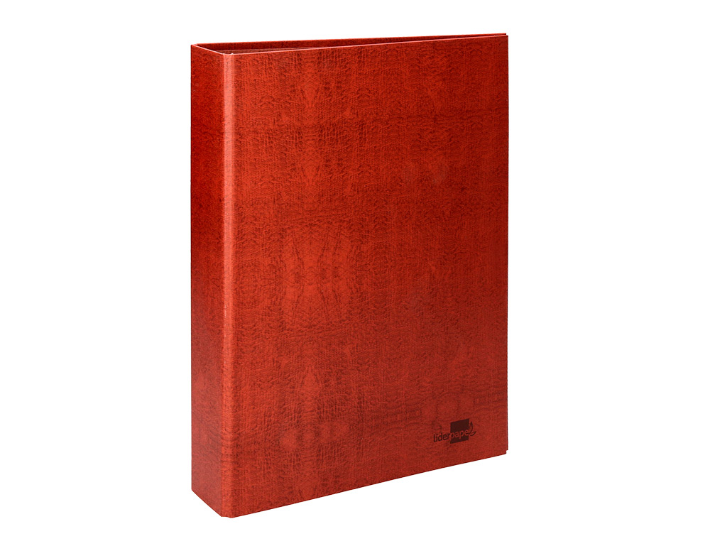 CARPETA DE 4 ANILLAS 25MM MIXTAS LIDERPAPEL FOLIO CARTON CUERO FORRADO COMPRESOR PLASTICO