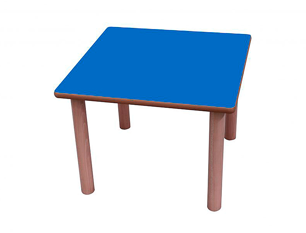 MESA MADERA MOBETUC T3 CUADRADA CON TAPA LAMINADA HAYA 60X60 CM