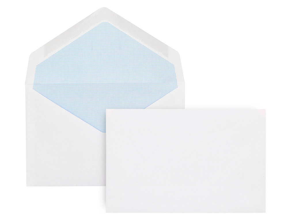 SOBRE LIDERPAPEL N.1 BLANCO MINIMO NORMALIZADO 90X140MM ENGOMADO SOLAPA DE PICO CAJA DE 500 UNIDADES