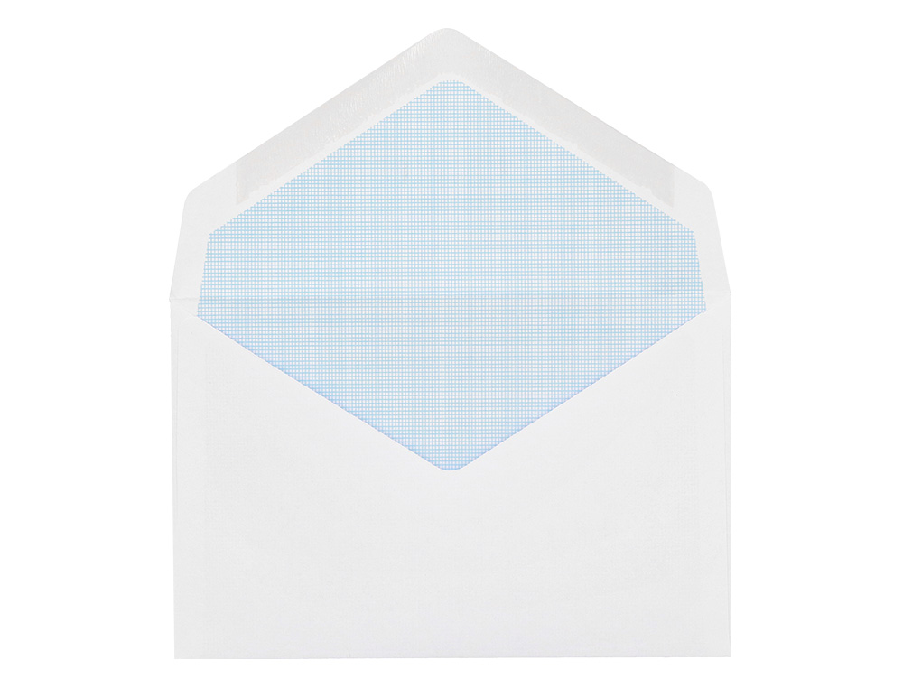 SOBRE LIDERPAPEL N.1 BLANCO MINIMO NORMALIZADO 90X140MM ENGOMADO SOLAPA DE PICO CAJA DE 500 UNIDADES