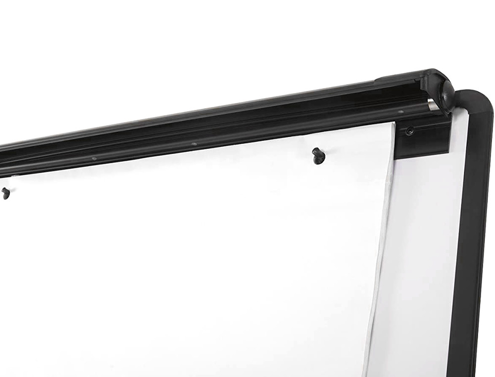 PIZARRA BLANCA Q-CONNECT CON TRIPODE 100X70 CM PARA CONVENCIONES SUPERFICIE LAMINADA MARCO NEGRO