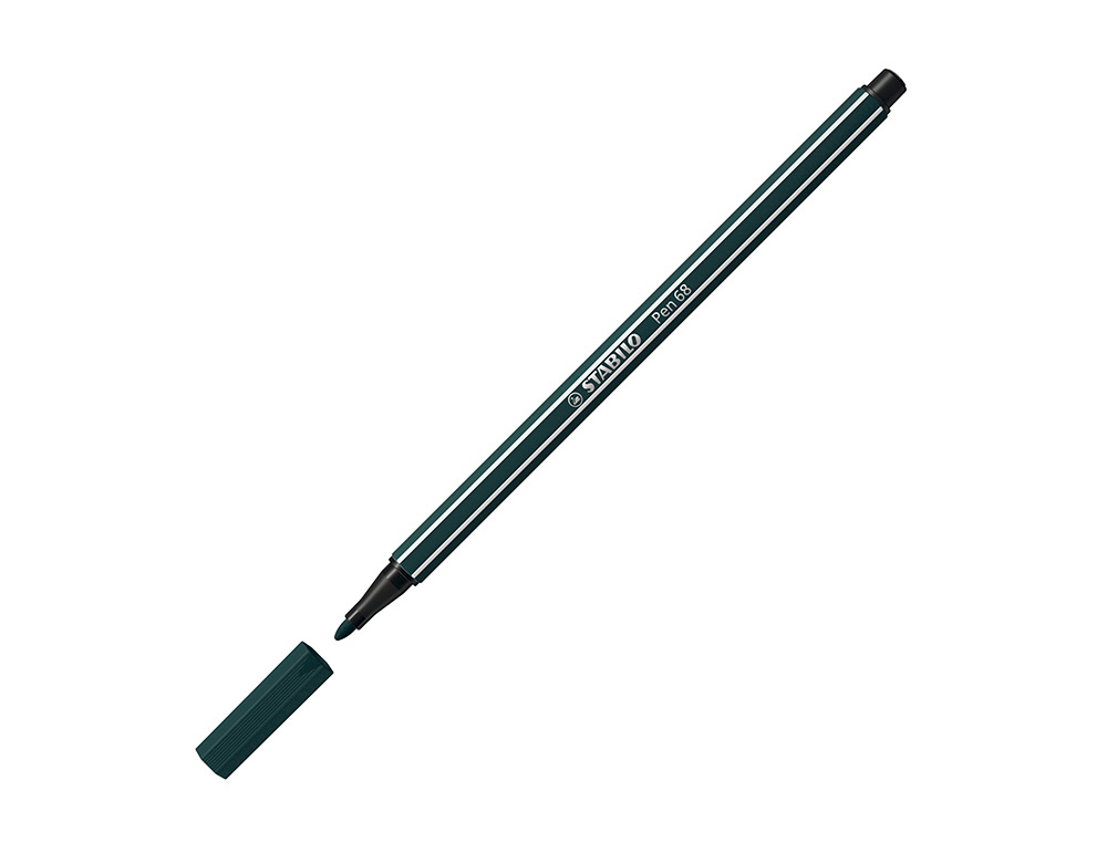 ROTULADOR STABILO ACUARELABLE PEN 68 VERDE TIERRA PUNTA GRUESA 1MM