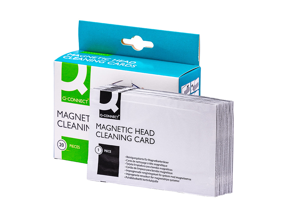 TARJETA LIMPIADORA Q-CONNECT DE BANDA MAGNETICA CAJA DE 20 UNIDADES