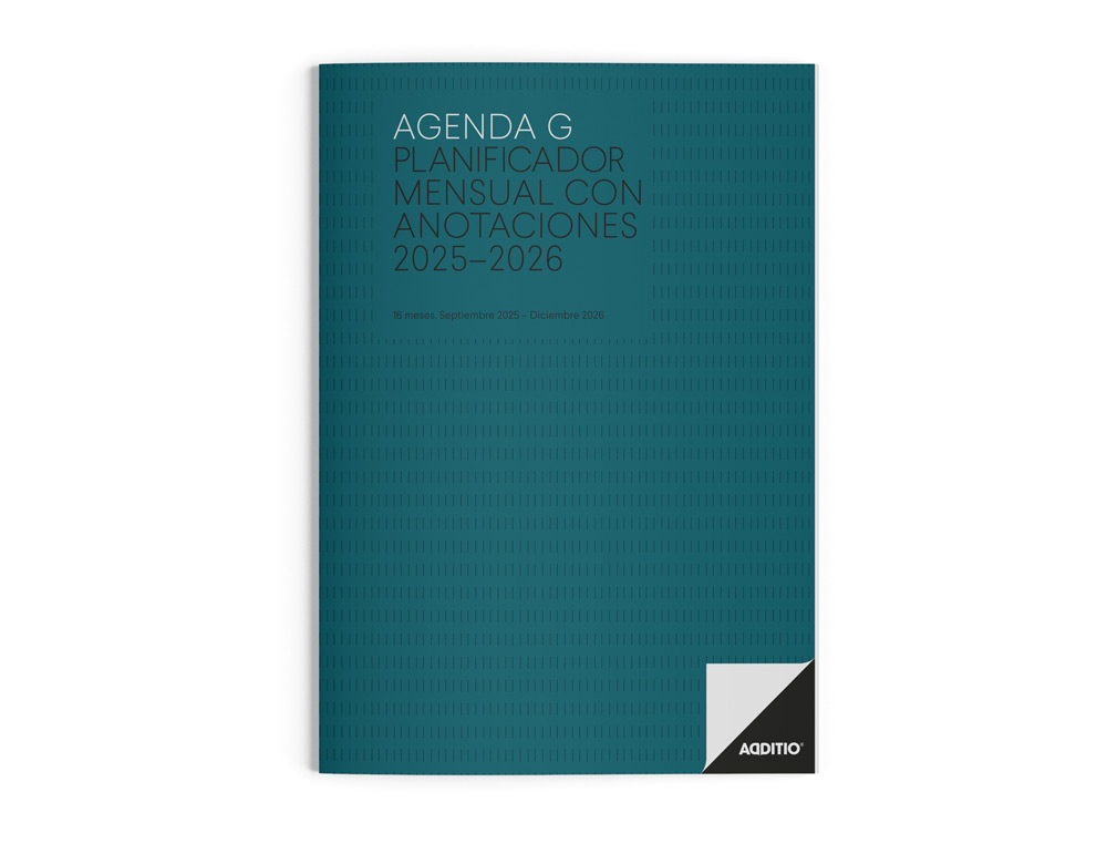 AGENDA G MES VISTA ADDITIO PLANIFICADOR 16 MESES 19,5X28,5 CM COLORES SURTIDOS