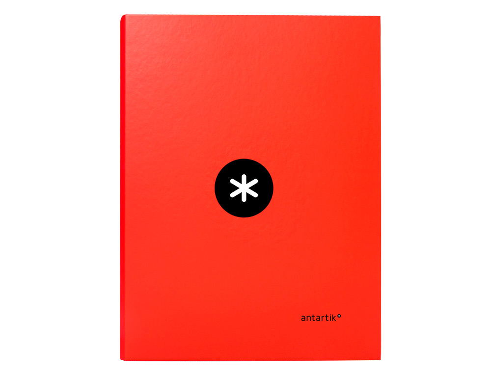 CARPETA ANTARTIK A4 FORRADA 4 ANILLAS 25 MM REDONDAS COLOR ROJO