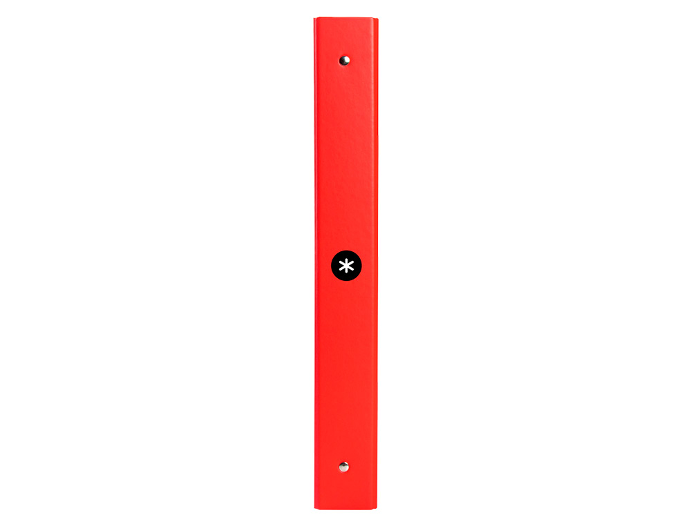 CARPETA ANTARTIK A4 FORRADA 4 ANILLAS 25 MM REDONDAS COLOR ROJO