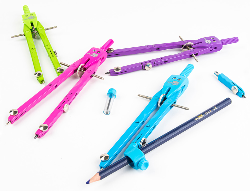 COMPAS LIDERPAPEL MICROMETRICO CON ADAPTADOR COLOR