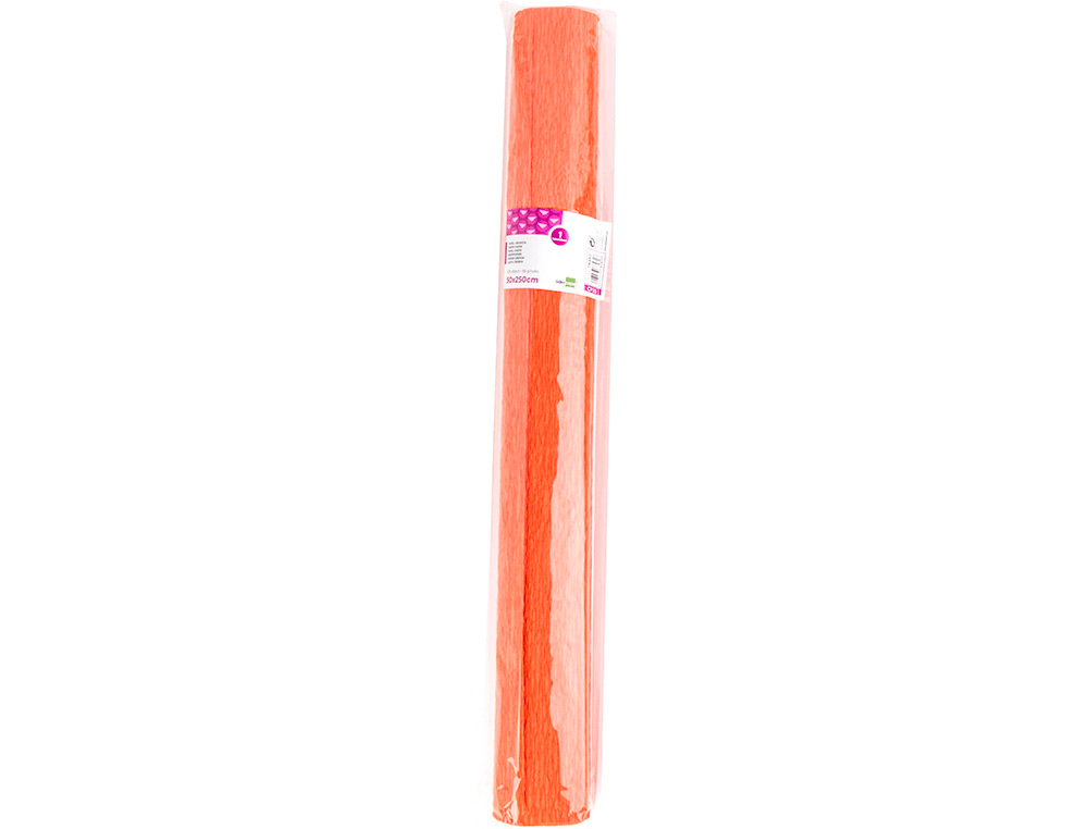 PAPEL CRESPON LIDERPAPEL ROLLO DE 50 CM X 2,5 M 85G/M2 NARANJA