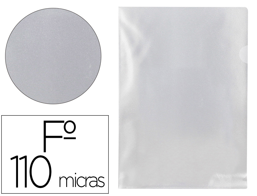 CARPETA Q-CONNECT DOSSIER UERO PLASTICO FOLIO TRANSPARENTE 110 MICRAS
