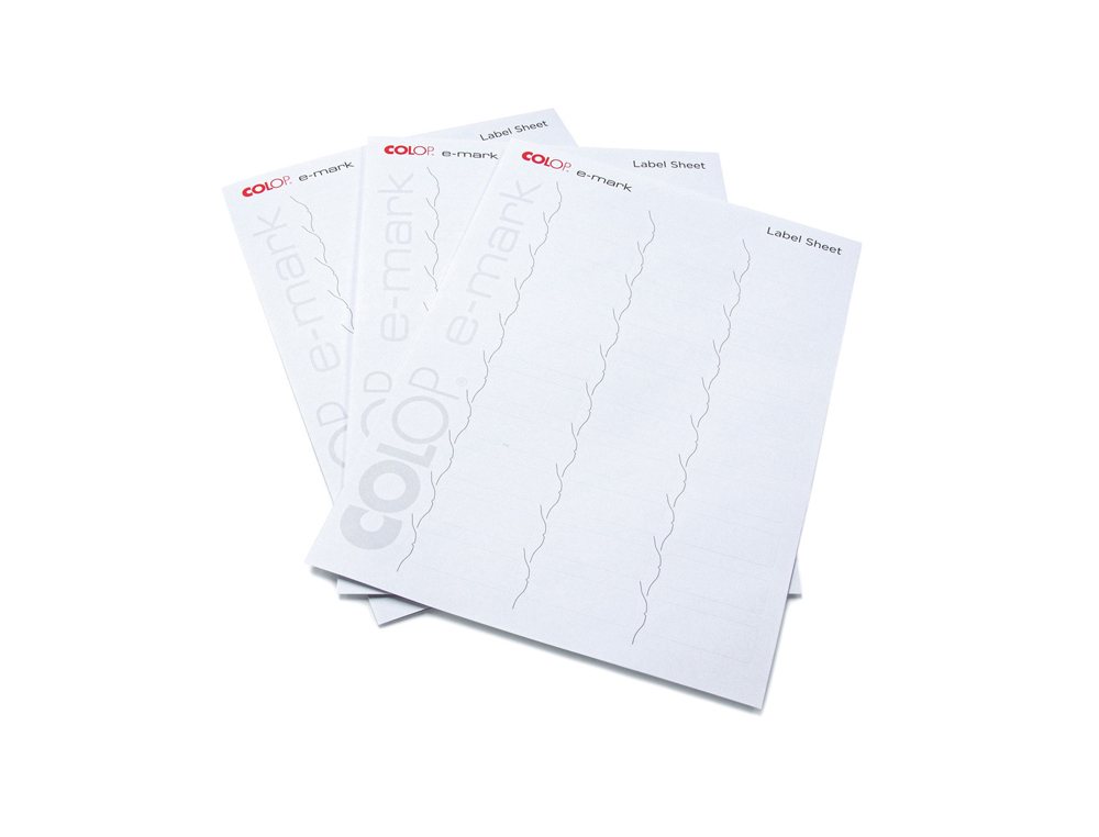 ETIQUETA ADHESIVA COLOP PARA IMRESORA E-MARK PACK DE 300 UNIDADES
