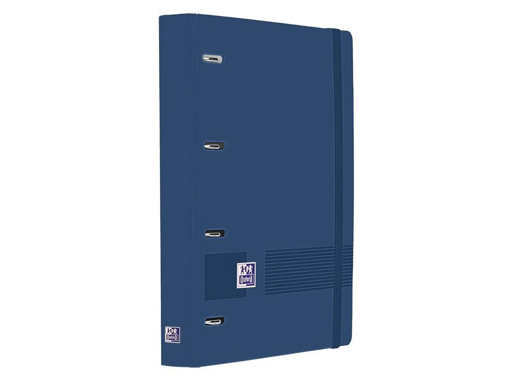 CARPETA 4 ANILLAS OXFORD EUROPEANBINDER LIVE&GO TAPA POLIFOAM DIN A4 + RECAMBIO 120 HOJAS CUADRO 5 MM AZUL