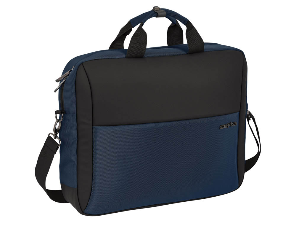 CARTERA ESCOLAR SAFTA BUSINESS (BLACK-BLUE-GREY) MALETIN ORDENADOR 15,6