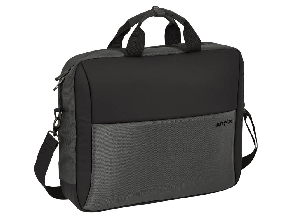 CARTERA ESCOLAR SAFTA BUSINESS (BLACK-BLUE-GREY) MALETIN ORDENADOR 15,6