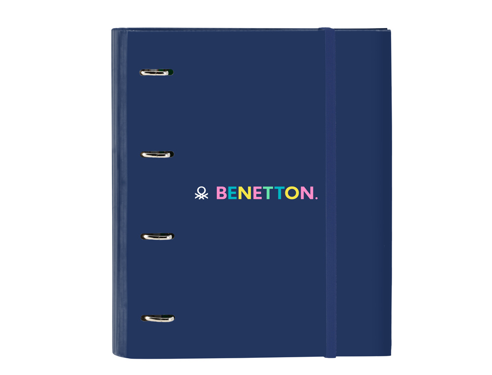 CARPETA CON RECAMBIO SAFTA DIN A4 TAPA FORRADA 100 H 60 GR CUADRO 5 MM CON GOMA Y 5 SEPARADORES BENETTON COOL