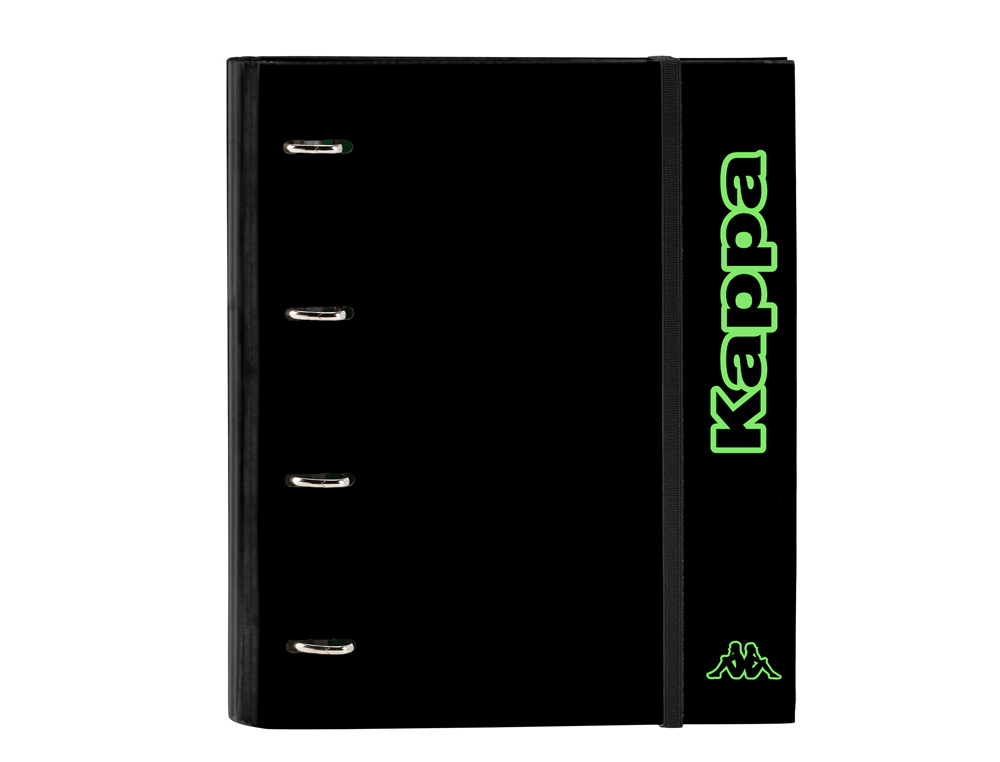 CARPETA CON RECAMBIO SAFTA DIN A4 TAPA FORRADA 100 H 60 GR CUADRO 5 MM CON GOMA Y 5 SEPARADORES KAPPA BLACK