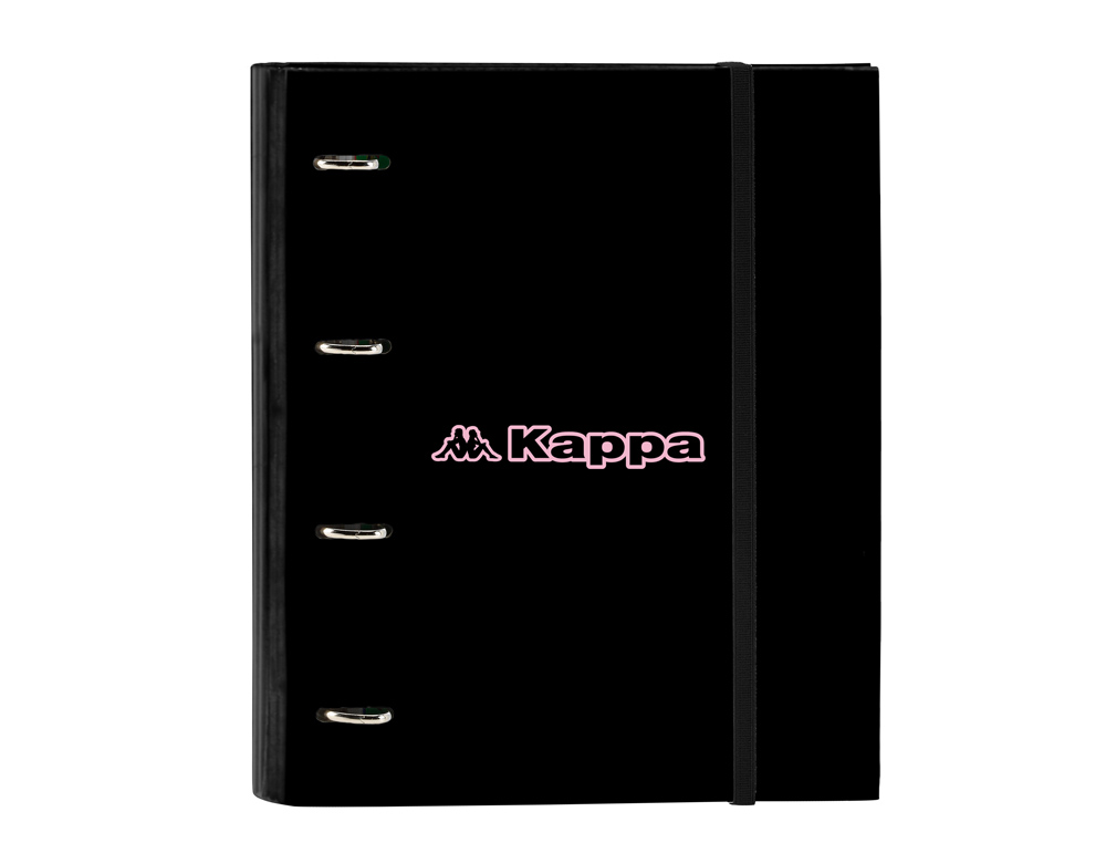 CARPETA CON RECAMBIO SAFTA DIN A4 TAPA FORRADA 100 H 60 GR CUADRO 5 MM CON GOMA Y 5 SEPARADORES KAPPA SILVER PINK