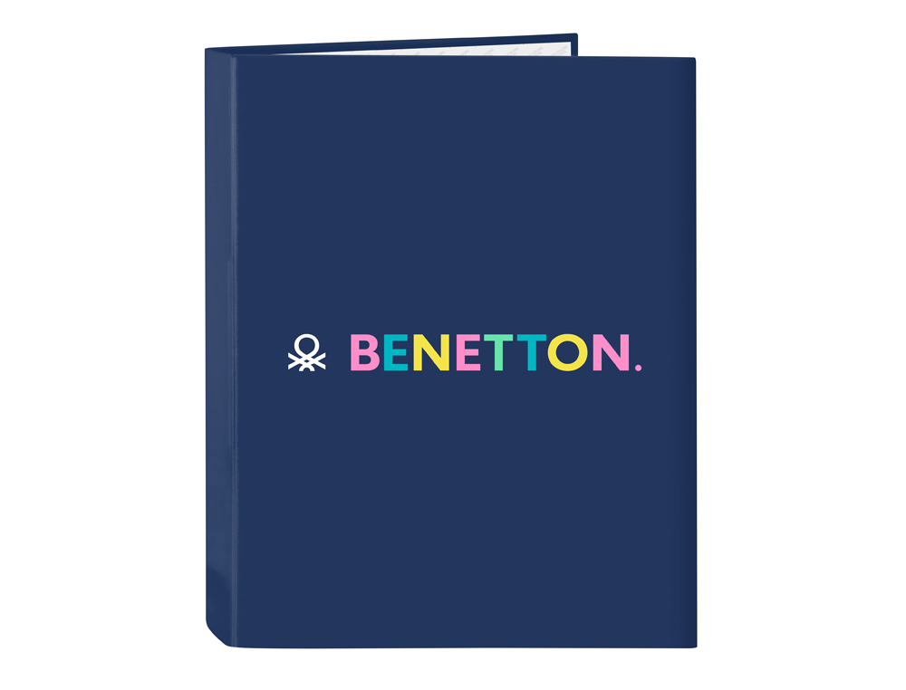 CARPETA SAFTA CARTON FOLIO 4 ANILLAS MIXTAS BENETTON COOL 40X265X330 MM
