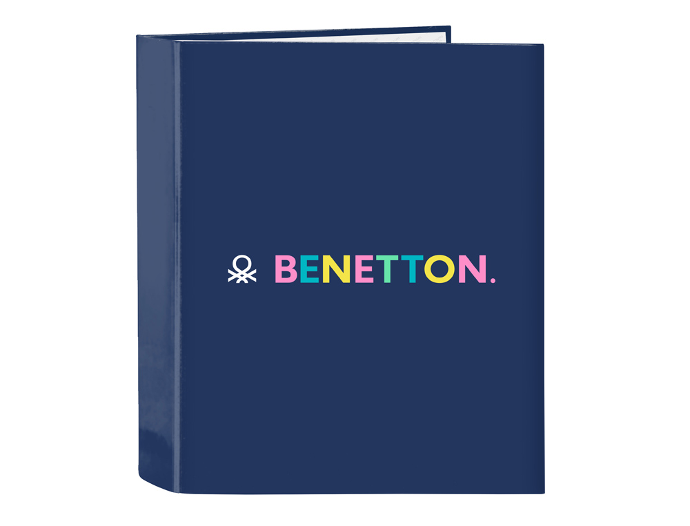 CARPETA SAFTA CARTON FOLIO 4 ANILLAS LOMO ANCHO BENETTON COOL 60X270X300 MM