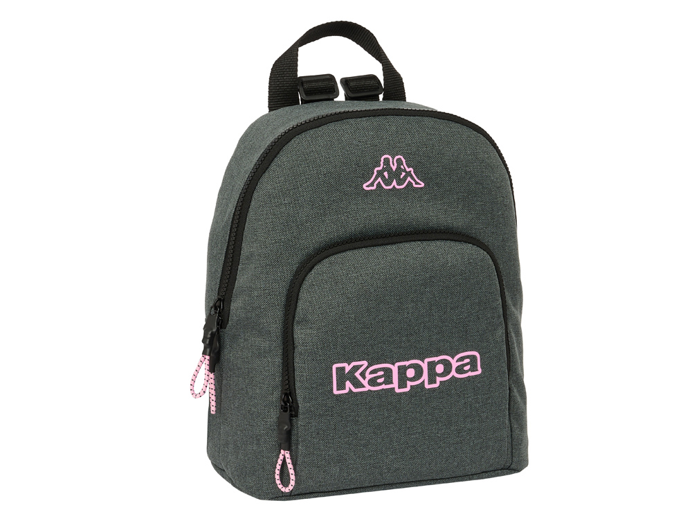 MINI MOCHILA SAFTA KAPPA SILVER PINK 130X250X300 MM