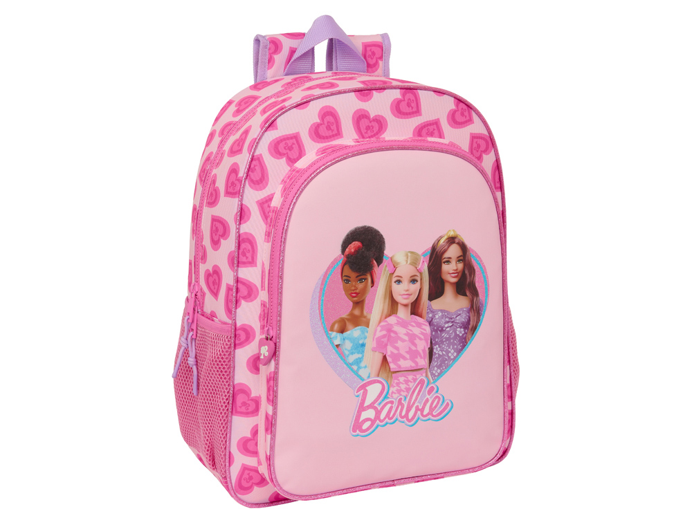 MOCHILA SAFTA ADAPTABLE A CARRO BARBIE LOVE 140X330X420 MM