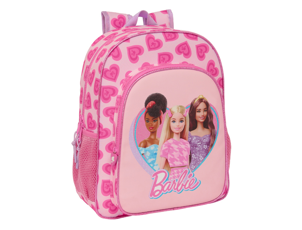 MOCHILA SAFTA JUNIOR ADAPTABLE A CARRO BARBIE LOVE 120X320X380 MM
