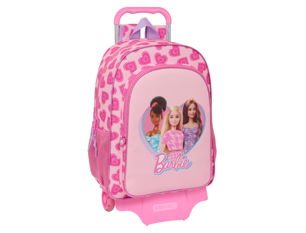 MOCHILA SAFTA MOD. 108 CON CARRO 905 BARBIE LOVE 140X330X420 MM