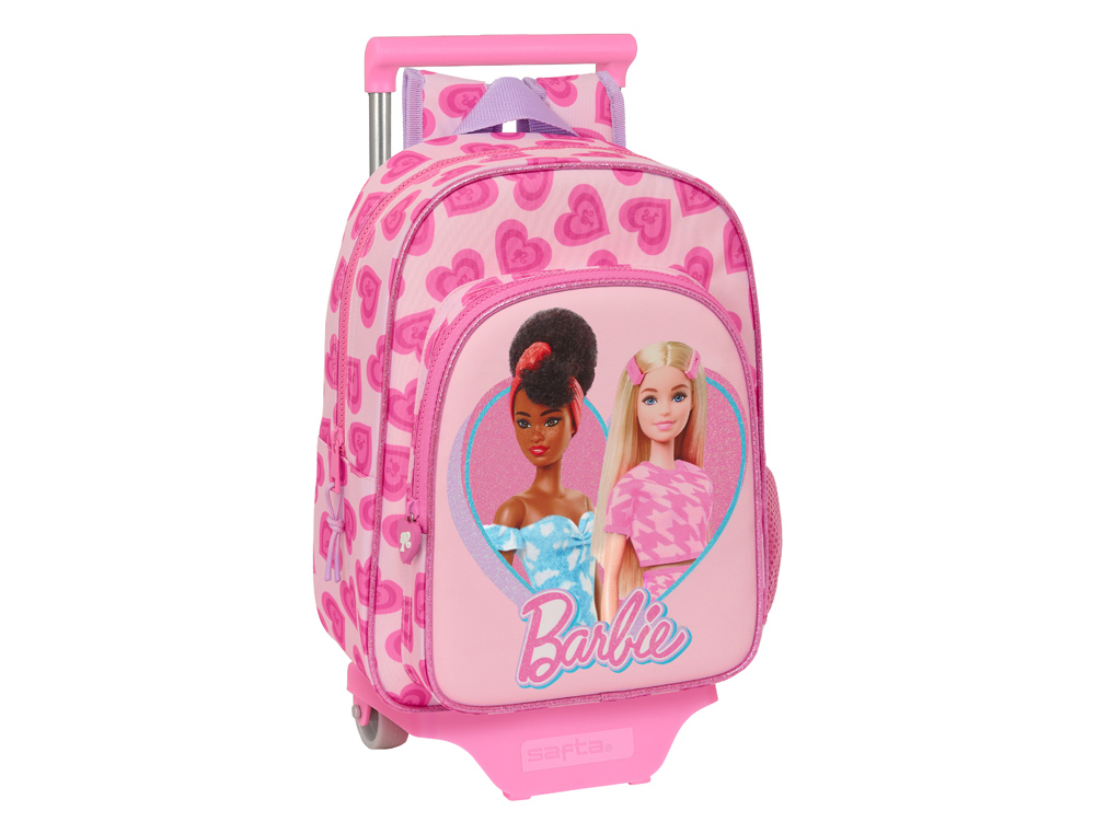 MOCHILA SAFTA MOD. 185 CON CARRO 705 BARBIE LOVE 110X260X340 MM