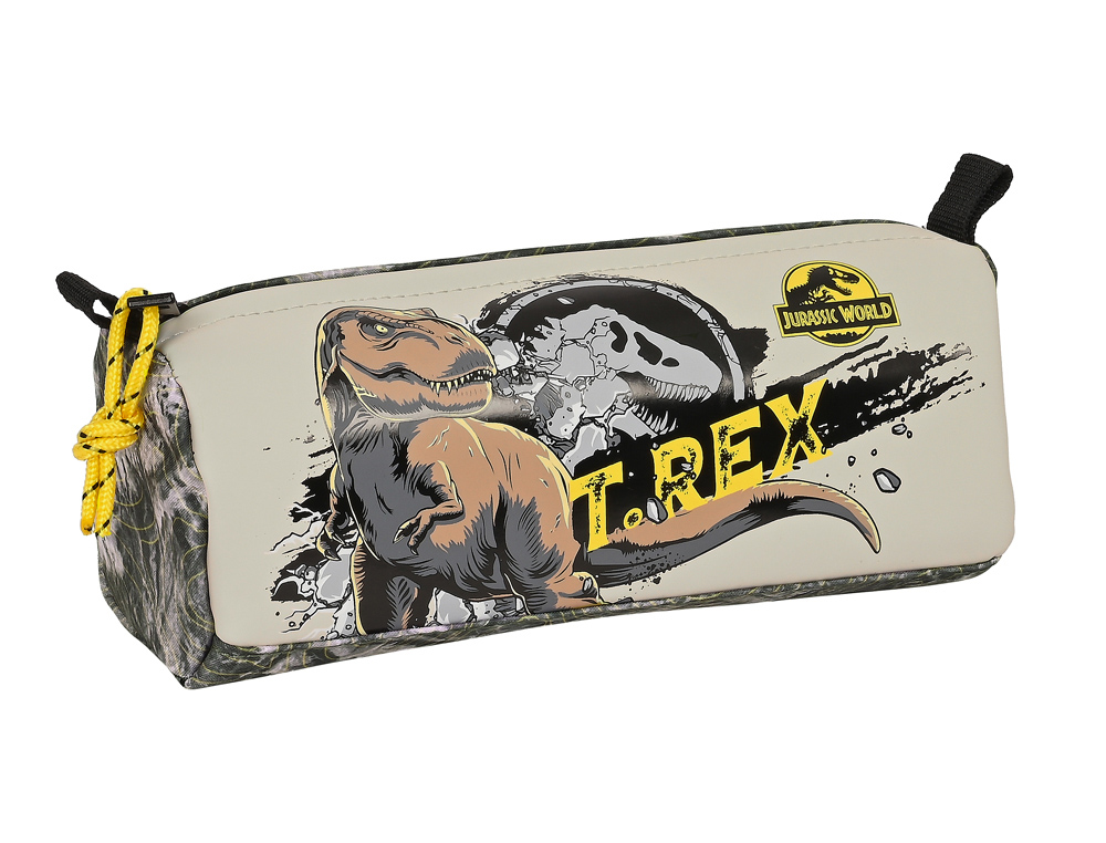 BOLSO ESCOLAR PORTATODO SAFTA JURASSIC WORLD WARNING 70X210X80 MM
