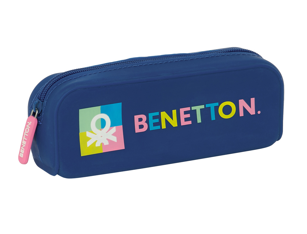 BOLSO ESCOLAR PORTATODO SAFTA SILICONA BENETTON COOL 55X185X75 MM