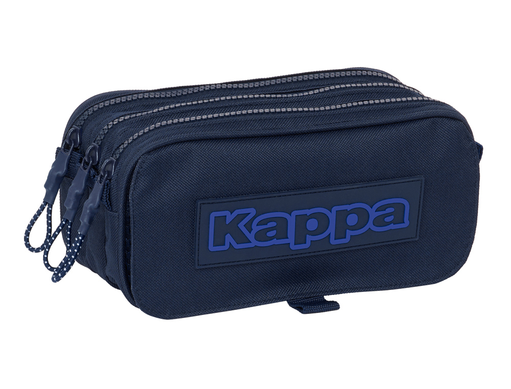 BOLSO ESCOLAR PORTATODO SAFTA TRIPLE BIG KAPPA BLUE NIGHT 80X215X100 MM