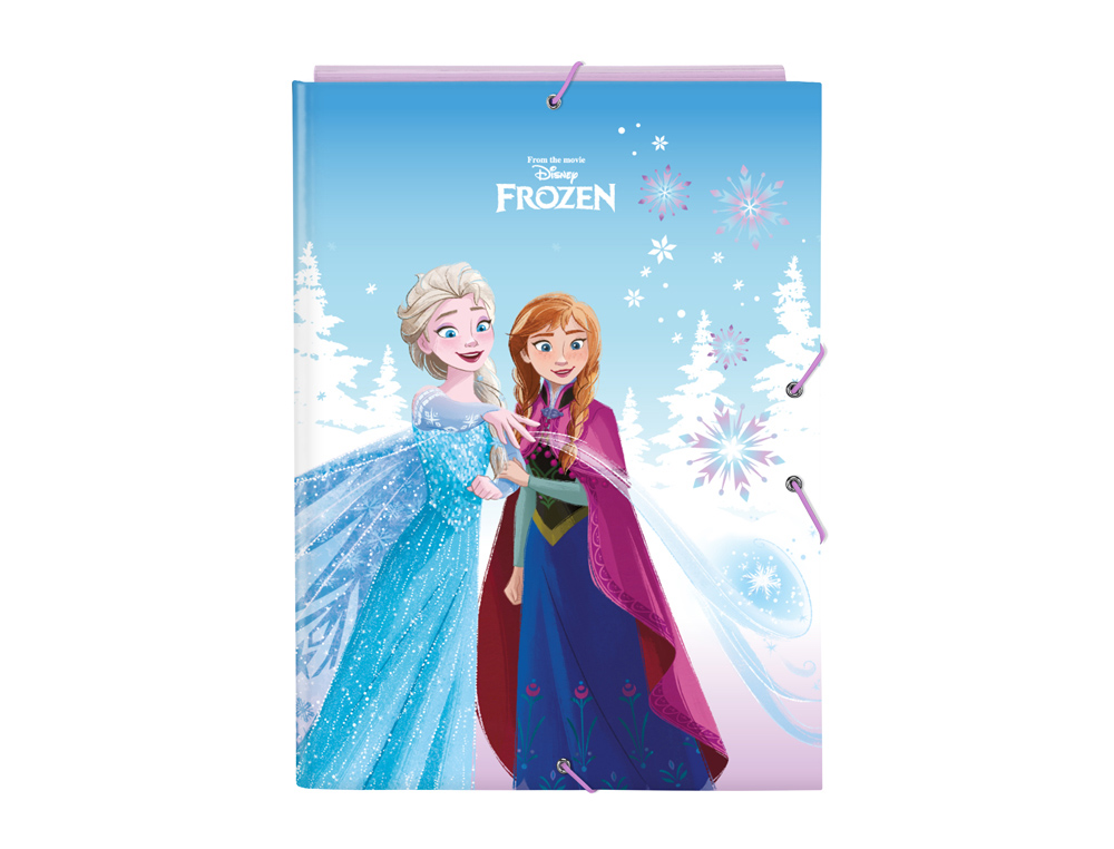 CARPETA CARTON FOLIO GOMAS SOLAPAS SAFTA FROZEN II COOL DAYS
