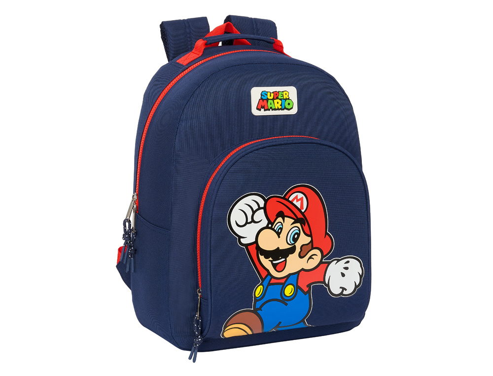 MOCHILA SAFTA ADAPTABLE A CARRO SUPER MARIO WORLD 420X320X150 MM