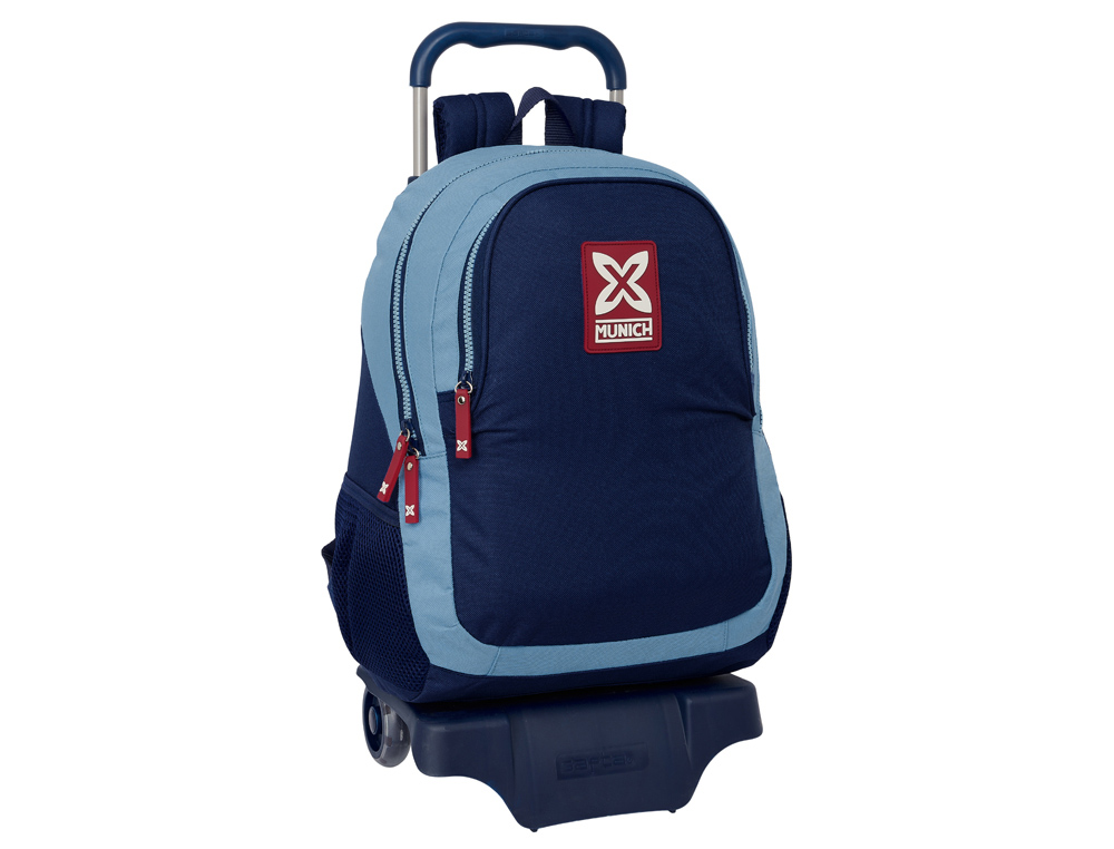 MOCHILA SAFTA MOD. 665 CON CARRO 905 MUNICH ROYAL 440X320X160 MM