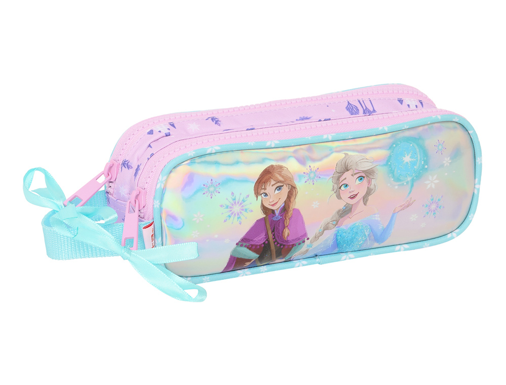 BOLSO ESCOLAR PORTATODO SAFTA DOBLE FROZEN II COOL DAYS 80X210X60 MM